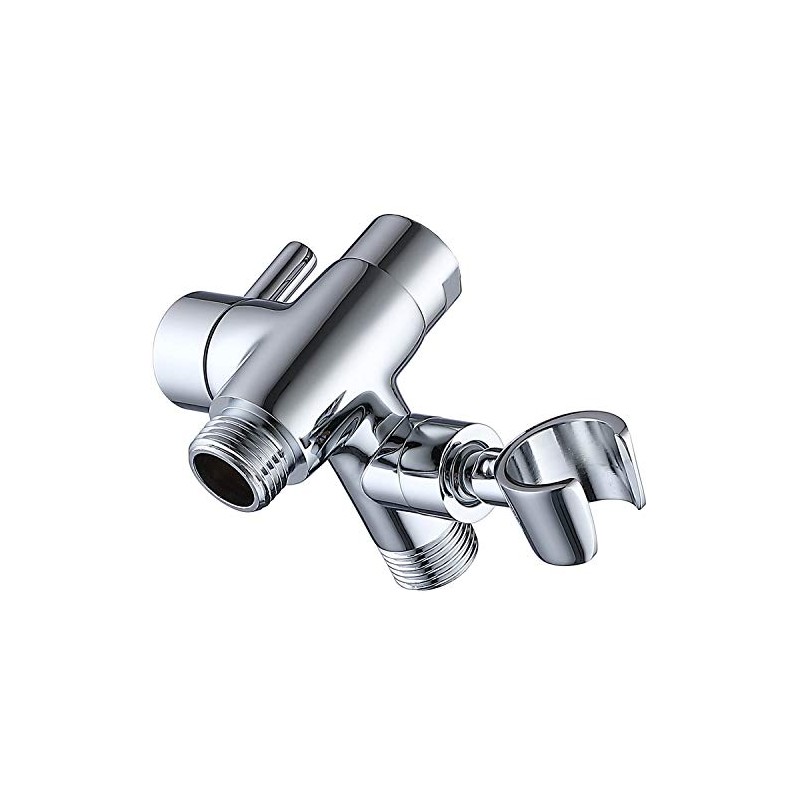 G-Promise Solid Metal Shower Arm Diverter with Holder for Hand