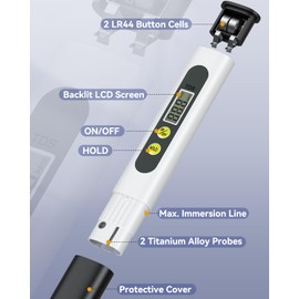 Pawfly TDS Meter, Digital Water Tester, Fast and Accurate Water Tester, 0-9990 ppm Water Quality Tester for Drinking Water, Tap Water, Fountain, Aquarium and Swimming Pool