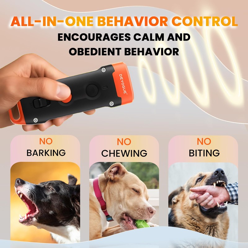 Devogue Dog Bark Deterrent Devices – Rechargeable Anti Barking Device