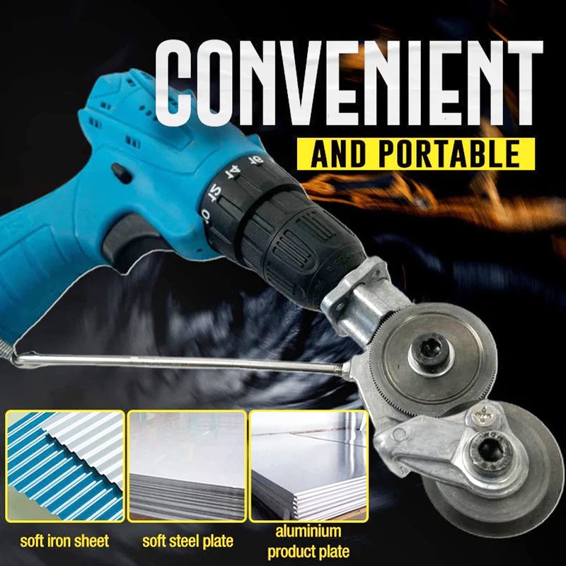 Electric Drill Plate Cutter Double Headed Metal Sheet Cutter Precise
