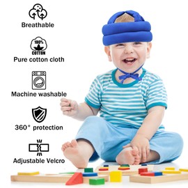 Baby Protective Caps Infant Helmet for Crawling Walking and Playing Soft Cushion, Adjustable Toddler Head Protector Safety Head Guard 1-2 Years Old