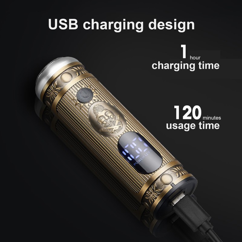 Multifunction LCD Digital Display Men's Mini Electric Shaver Portable Nose