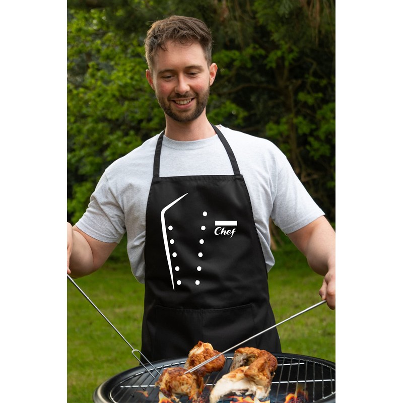 Print4U Chef Funny Apron Novelty Baking BBQ Cooking BBQ with
