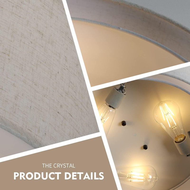 Galtlap 18'' Flush Mount Ceiling Light Modern Farmhouse Drum Ceiling