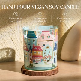 M&SENSE Island Weekend Candles for Home Scented - 10.2 oz Soy Wax Candles Non Toxic 60 Hours Long Burning Summer Candles Gifts for Women Stress Relief, Meditation, Calm, Yoga