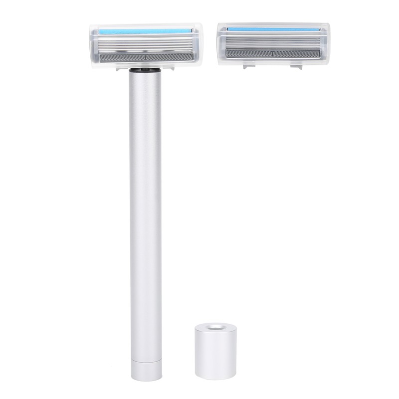 Men Electric Double Edge Razor Portable Adjustable Vibration Metal Shaver