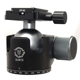 Desmond DLOW-55M 55mm Low Profile Ball Head w Dual Clamp Compatible with Manfrotto RC2 & Arca/RRS QR Plates