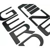 TD 3D BLACK ABS Plastic RAISED TAILGATE LETTERS FOR RIDGELINE