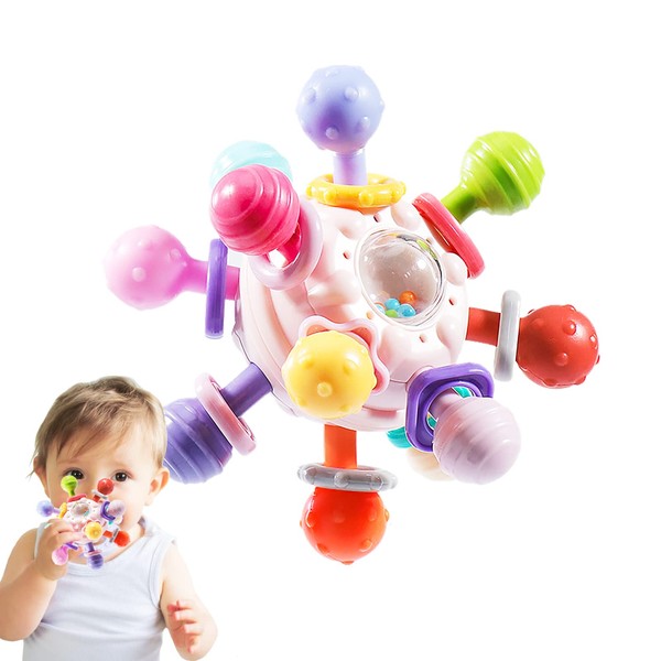 Toiyese Baby Montessori Toys 6 to 12 Months, Teething & Rattle Toys for Babies 0-6 Months, Sensory Educational Toys for Toddler, Travel Toys for Car Seat/Crib, Birthday Gifts for 1 Year Old Boys Girls