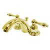 Kingston Brass KB942AL Victorian Mini Widespread Lavatory Faucet, Polished Brass