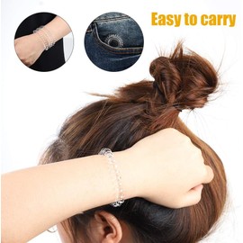 40 PCS Spiral Hair Accessories: No Crease Coil Ties, Phone Cord Elastics, Waterproof Spirals Accessories (Transparent, One size)