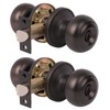 KNOBWELL 2 Pack Exterior Door Knobs with Key, Keyed Entry