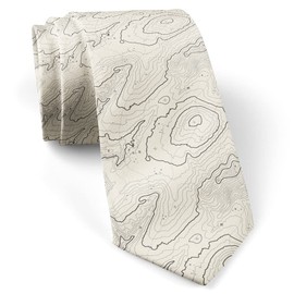( Topographic Map ) Fashion Novelty Necktie, Conversation Neckwear Ties Great for Party and Events