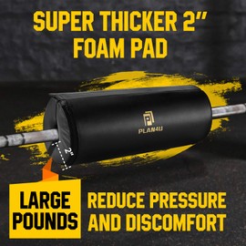 Barbell Pad for Bench Press Hip Thrust Weightlifting, Upgraded Board Press with 2 inches Non-Slip Thickness Leather Foam Pad Fits Standard Olympic Bars for Powerlifting Bench Workout