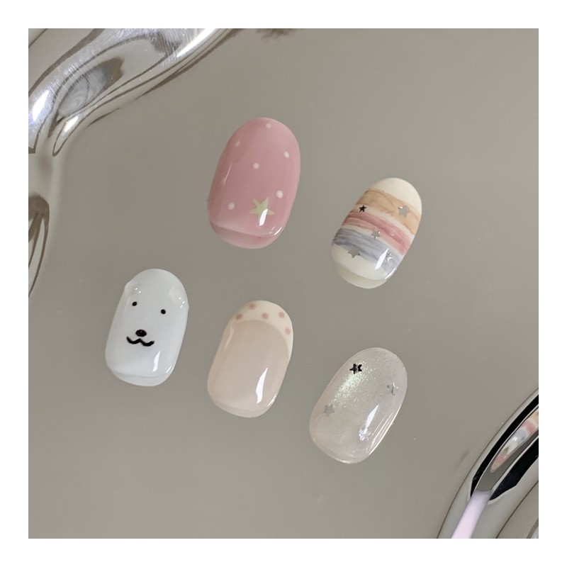 [Handmade Nail Tips] Ganadi Mood Pop Nail Tips - Coffin