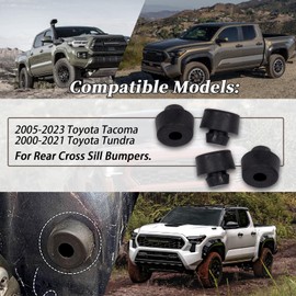 XYgdhqpt 2Pcs Tailgate Stop Bumper Cushion Rubber Supports Compatible with 2005-2023 Toyota Tacoma,2000-2021 Toyota Tundra(Replace #90541-11015)