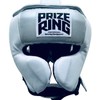 PRIZE RING "Professional SS" Genuine Leather Headgear Silver/White Large