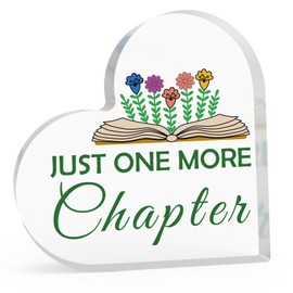 Book Lover Inspirational Gift Bookish Gift Acrylic Heart-Shaped Keepsake Reading Book Club Gift Librarian Gift Acrylic Heart Plaque Book Lover Friend Graduation Gift Book Lover Appreciation Gift