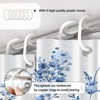 AWERT Small Half Size Stall Shower Curtain with 6 Hooks