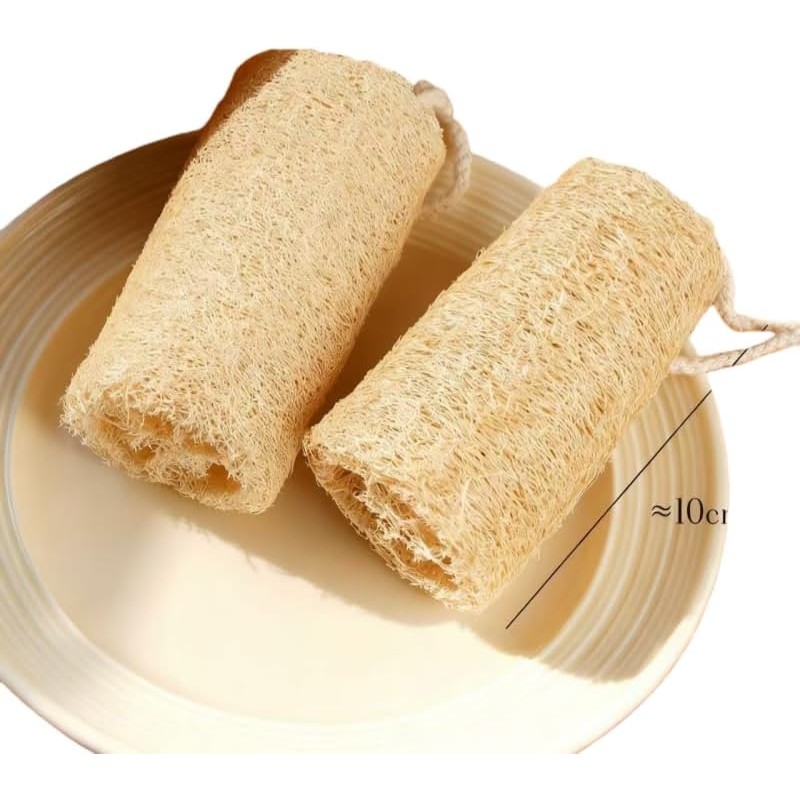 Esponja de lufa egipcia natural paquete de 2 exfoliante corporal
