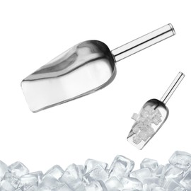 Doyime Stainless Steel Ice Scoop Ice Cream Scoop Anti-Rust Easy Grip Kitchen Shovel Flour Food Home Commercial Refrigerator Cookware Kitchen Silver