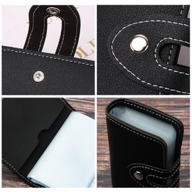 FOSDICK 2 Pieces Card Holder for Men and Women, 26 Compartments, Credit Card Holder, Credit Card Holder, Credit Card Holder, Business Card Holder, Card Pocket, Credit Card Sleeves for Men, black,