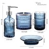 WHOLE HOUSEWARES | Premium Bathroom Accessory Set | 4-Piece Decorative