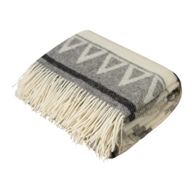 Cozy Blankets Wool Blanket | 100% Wool from New Zealand | Perfect as a Throw Blanket / Sofa Blanket | Virgin Wool Blanket with Fringes in Stripes Designs (140 x 200 cm)