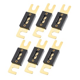 X AUTOHAUX Pack of 6 High Current Fuse Screw Fuse 125A ANL Fuse Universal Gold