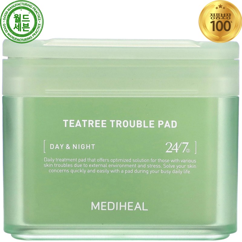 Mediheal 메디힐 티트리 트러블 패드 24/7 데이 나이트 100매 170ml