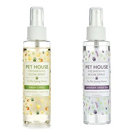 One Fur All Pet House Freshening Room Spray - Lavender Green Tea/Fresh Citrus Pack of 2 - Concentrated Air Freshener - Non-Toxic & Pet-Friendly Air Freshener - Pet Odor Eliminator Room Spray