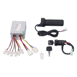 24V 500W Controller Kit with Throttle Twist Grip Heat Dissipatin for Electric Bicycles Tricycles Electric Scooters