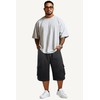 GINGTTO Mens Baggy Jorts Loose Fit Long Cargo Shorts for