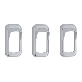 Chrome Plastic Rocker Switch Bezels with Switch Guard (3 Pack)