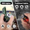 LcFun Waterproof Electric Dual Arc Lighter USB Rechargeable Outdoor Windproof