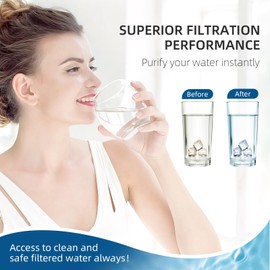 DA97-17376B Water Filter for Sam&sung Haf-qin/exp, Rf28t5001sr, Da97-08006c, Rs27t5200sr, Rf28r7351sg, Rf24r7201sr, Rf27t5201sr, 2Pack.