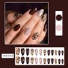 FIEONCIY Press on Nails Almond Shaped Glossy Full Cover Medium