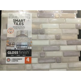 Smart Tiles Crescendo Ciotta 9.73"X 9.36" 4 Pack Vinyl Peel & Stick
