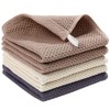 FOXNOV Dish Towel, Kitchen Dish Towel, Waffle, Cotton, Dish Towel,