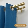 Brass Double Curtain Rods with Cap Finials, Double Curtain Rods