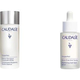 Caudalie Vinoperfect Esencia Glicólica Iluminadora, Tónico Exfoliante con + Vinoperfect Serum Facial Resplandor Antimanchas, Alternativa Vitamina