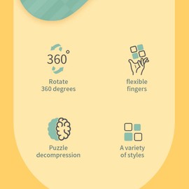 TaoLeLe Speed Cube 3×3 Apple Shaped Magic Cube 1:1 Realistic 3D Fruit Cube Special-Shaped Puzzle Cube Children's Educational Toys for Speed Cube Enthusiasts