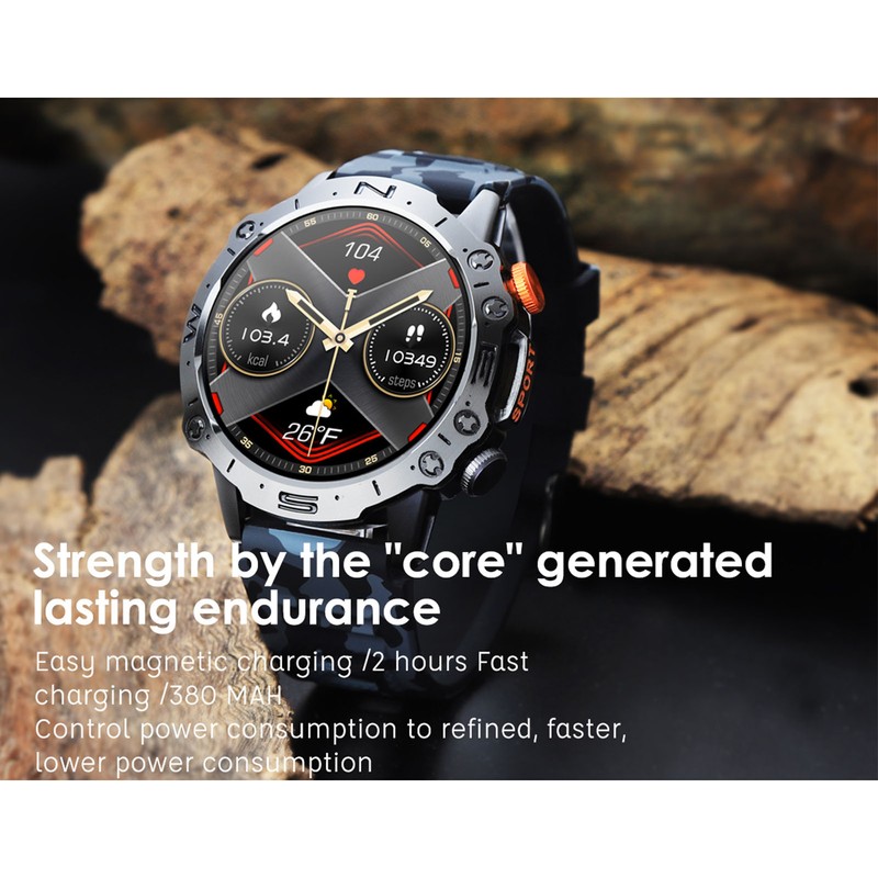 Smart Watches Camouflage Black With External Speaker Outdoor Smart Watch