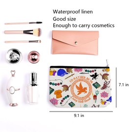 LONGXIN Orange Horse Cosmetic Make up Bag Horse Inspired Gifts for Women Makeup Zipper Pouch Bag
