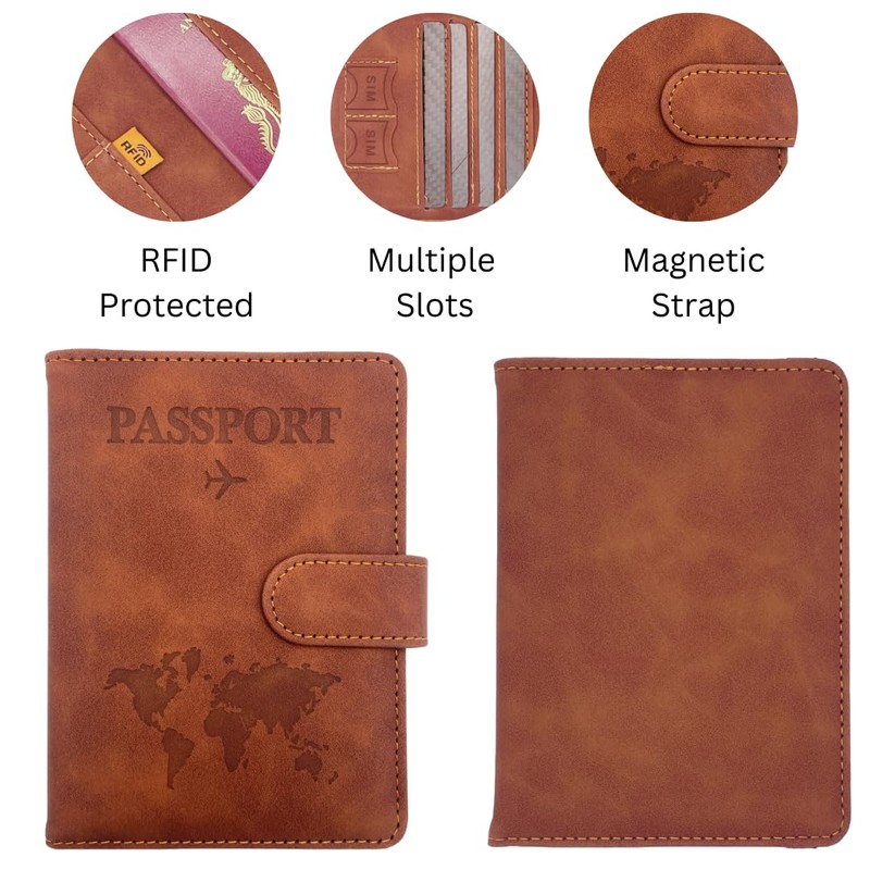 BRELIE RFID Blocking Passport Wallet with Magnetic Strap – The