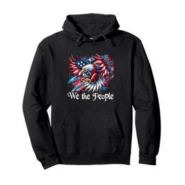 American Flag Patriotic Founding Fathers We The People USA Pullover Hoodie