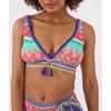 Joe Browns Women's Recycled Content Patchwork Tassel Trim Bikini Top,