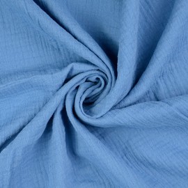 fingsi 3028 Muslin Cotton Fabric Sold by the Metre Coupon (Jeans, 0.5 m) + 23 Other Colours