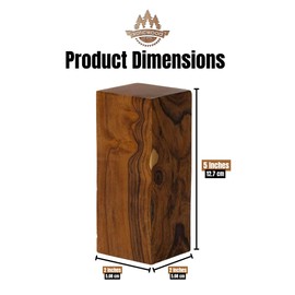 IECAP LLC Hardwood Ironwood Blanks, Exotic Wood – Woodchucks Wood – Hardwood Lumber – Natural Wood for DIY Crafts – Ironwood Lumber Turning Blanks – Size 5 x 2 x 2 inches – Pack of 1