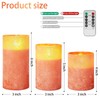 ANGELLOONG Orange Flameless Candles with Remote, Real Wax Battery Operated